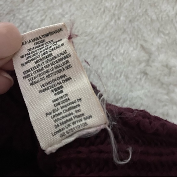 FREE PEOPLE Damsel Sweater Burgundy Bell Sleeve V-Neck - Picture 6 of 6